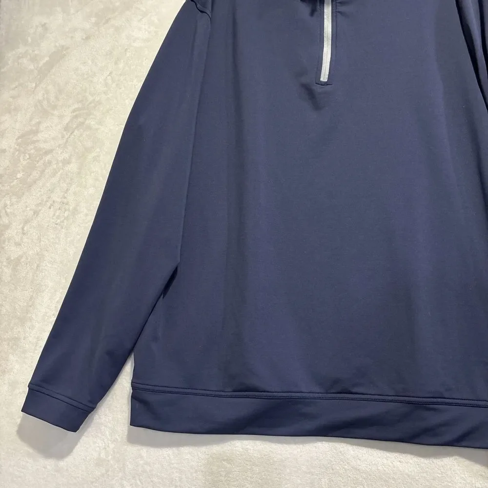 Peter Millar 1/4 Zip Pullover Men's XL Blue Perth Performance Long Sleeve Logo